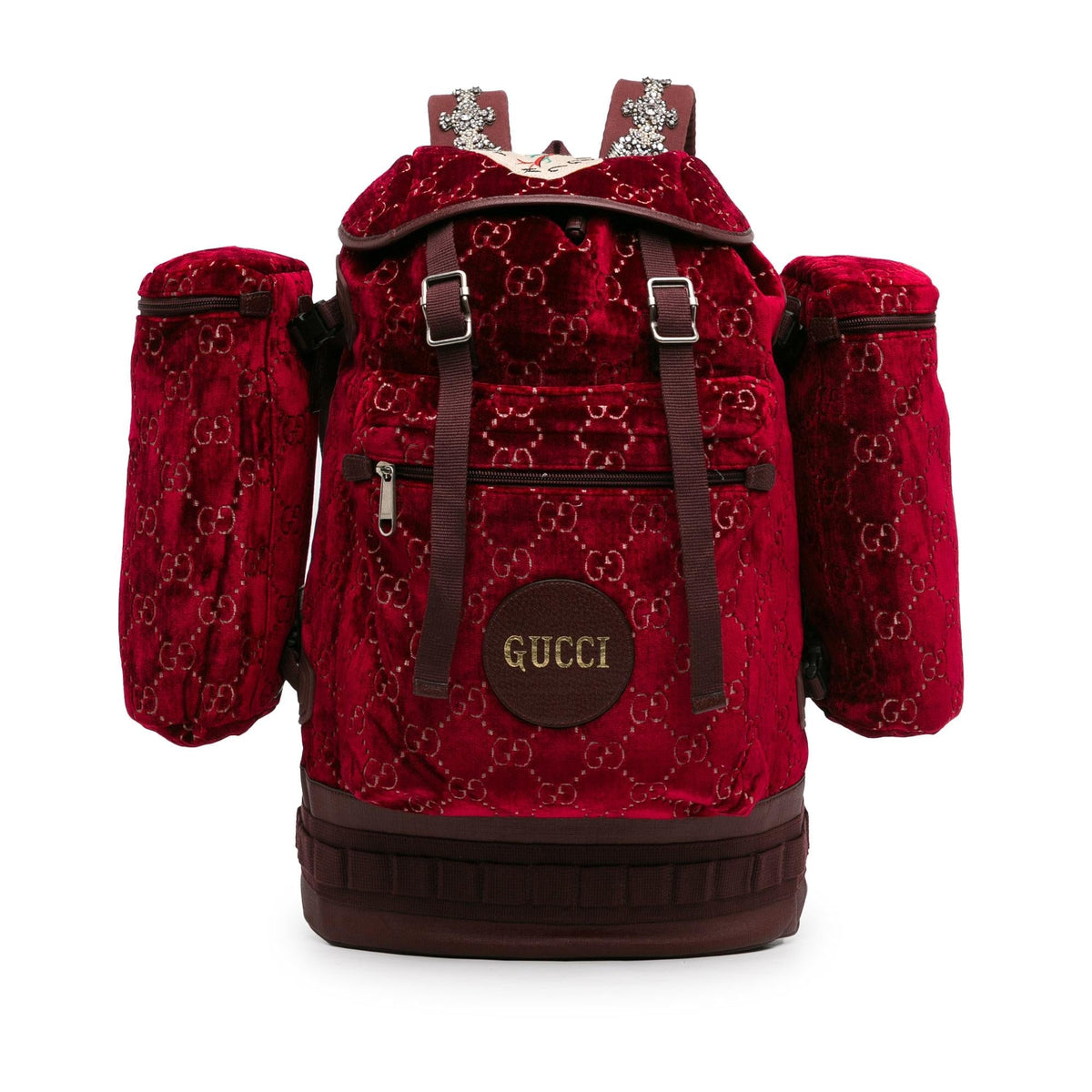 Gucci Large GG Velvet Heart Alpina Backpack (SHG-GnWulN)