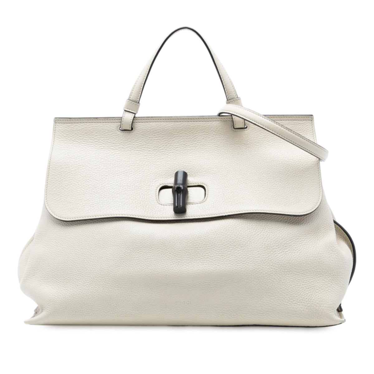 Gucci Large Leather Bamboo Daily Satchel