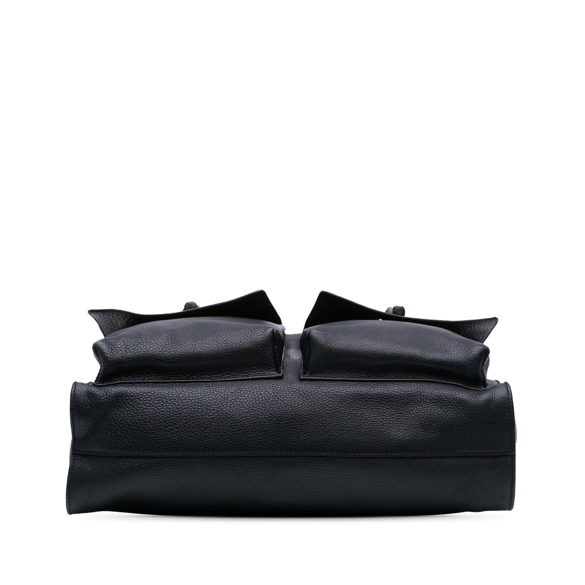 Gucci Large Leather Bamboo Double Pocket Messenger Bag