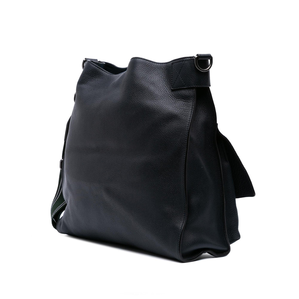 Gucci Large Leather Bamboo Double Pocket Messenger Bag