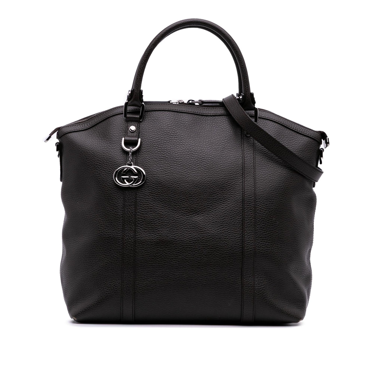 Gucci Large Leather GG Charm Dome Satchel