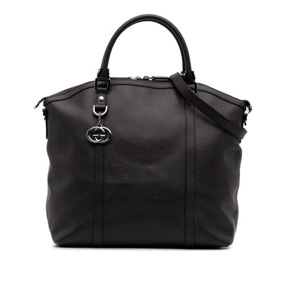 Gucci Large Leather GG Charm Dome Satchel
