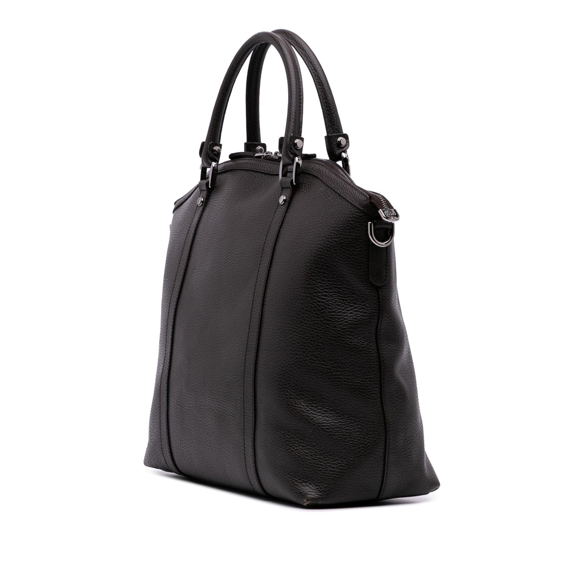 Gucci Large Leather GG Charm Dome Satchel