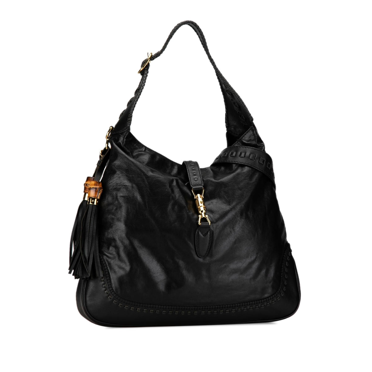 Gucci Large Leather New Jackie Satchel (SHG-IPKUWc)