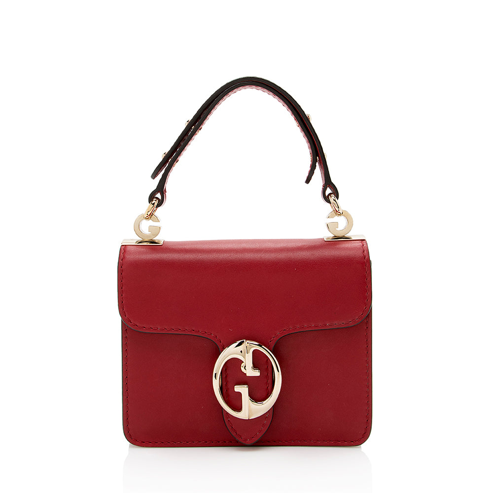 Gucci Leather 1973 Small Top Handle Satchel (SHF-16665)