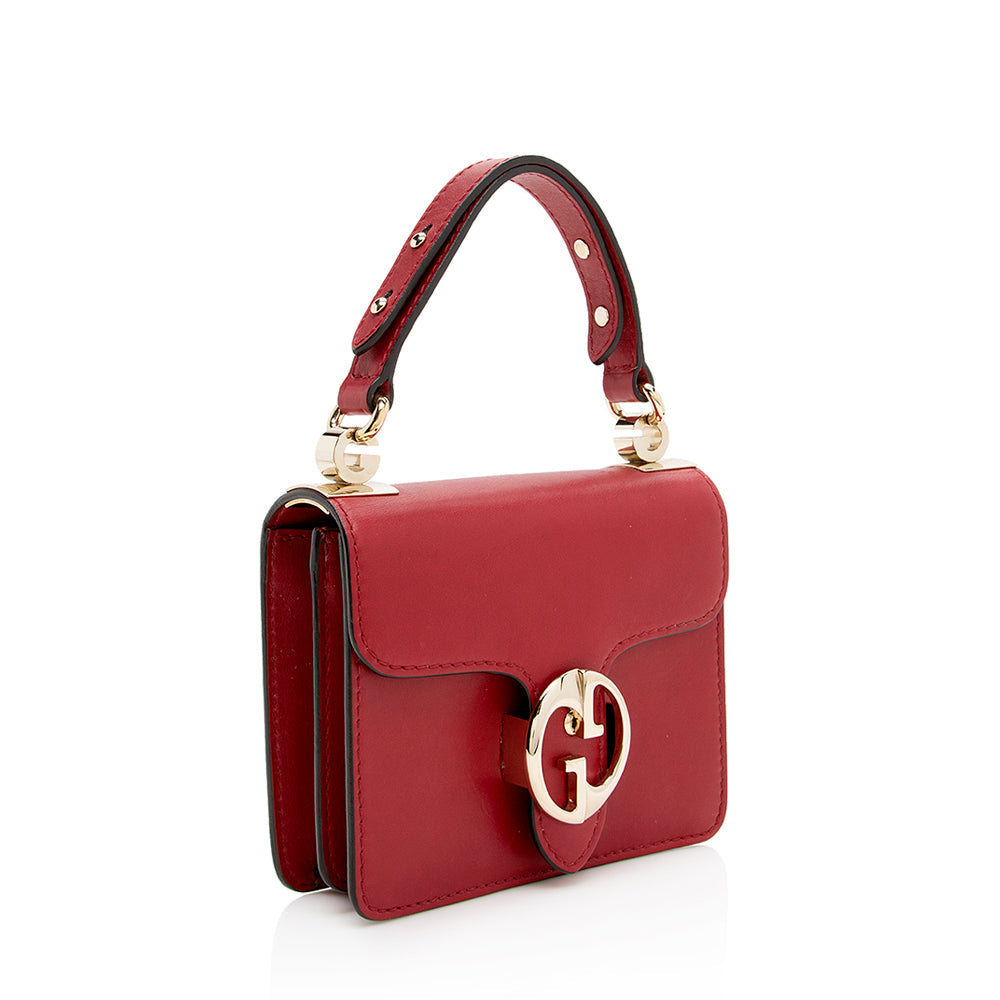 Gucci Leather 1973 Small Top Handle Satchel (SHF-16665)