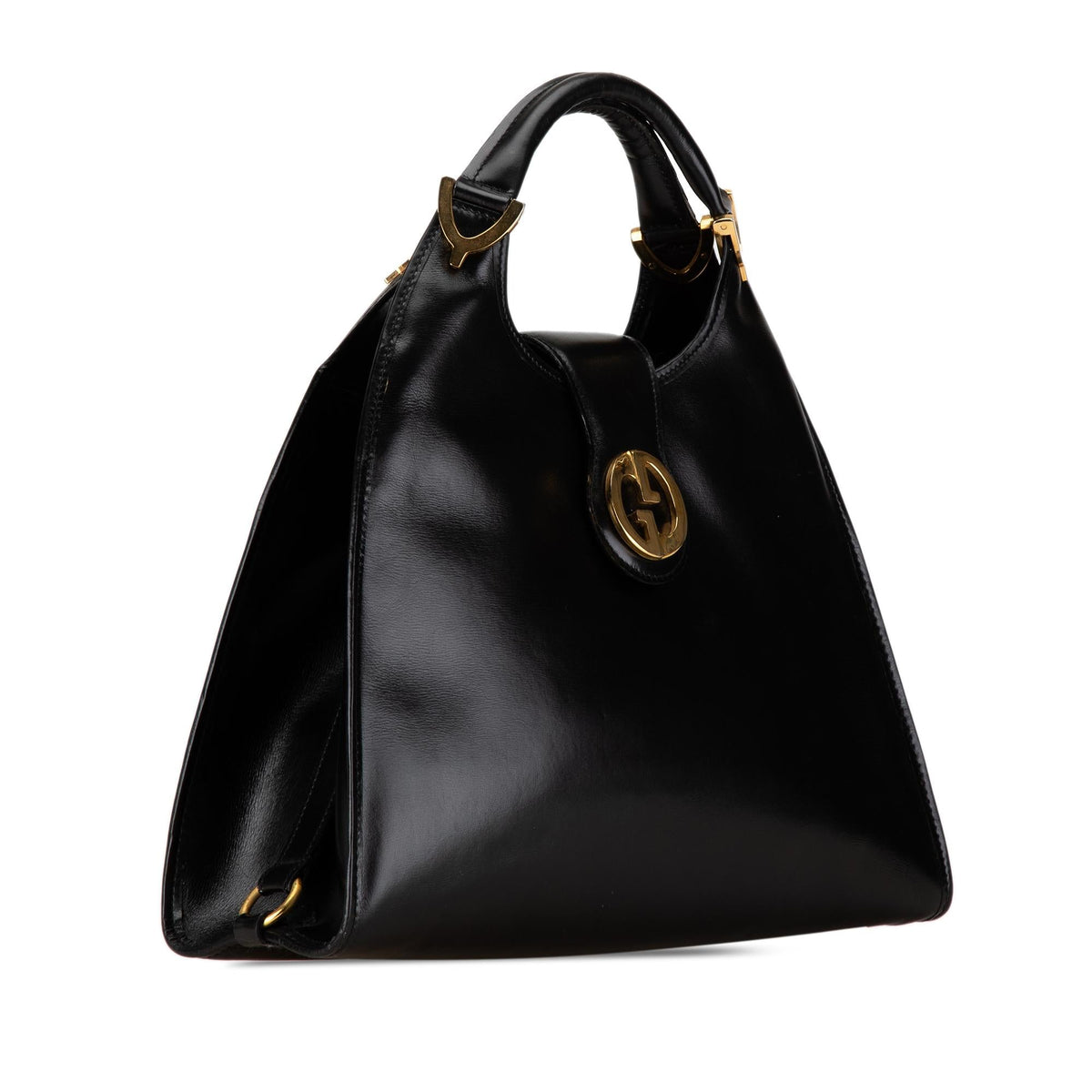 Gucci Leather 1973 Stirrup Handbag (SHG-Jxcegh)