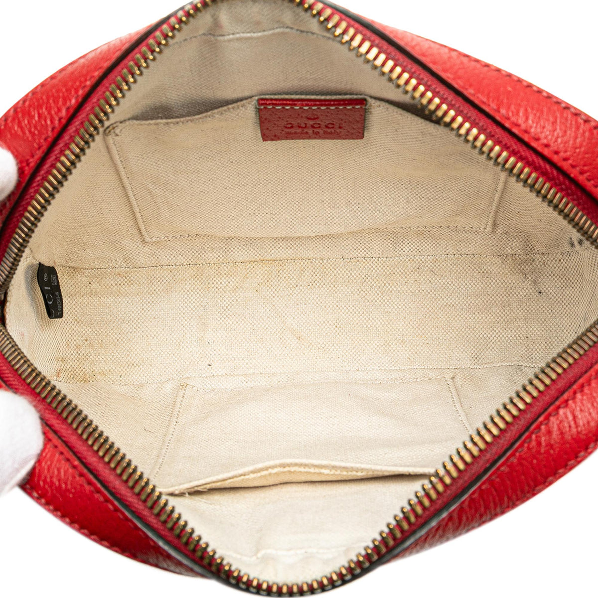 Gucci Leather Animalier Web Disco Crossbody