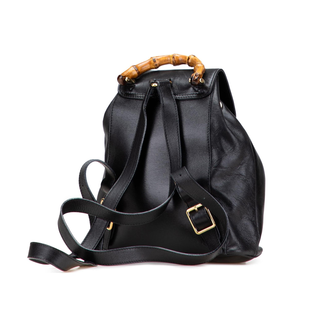 Gucci Leather Bamboo Backpack