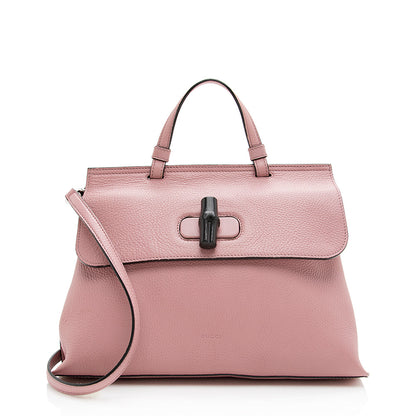 Gucci Leather Bamboo Daily Small Satchel (SHF-19102)