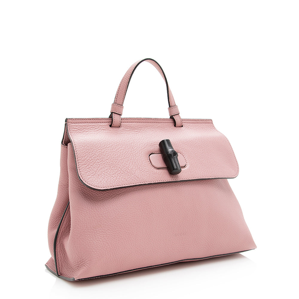 Gucci Leather Bamboo Daily Small Satchel (SHF-19102)