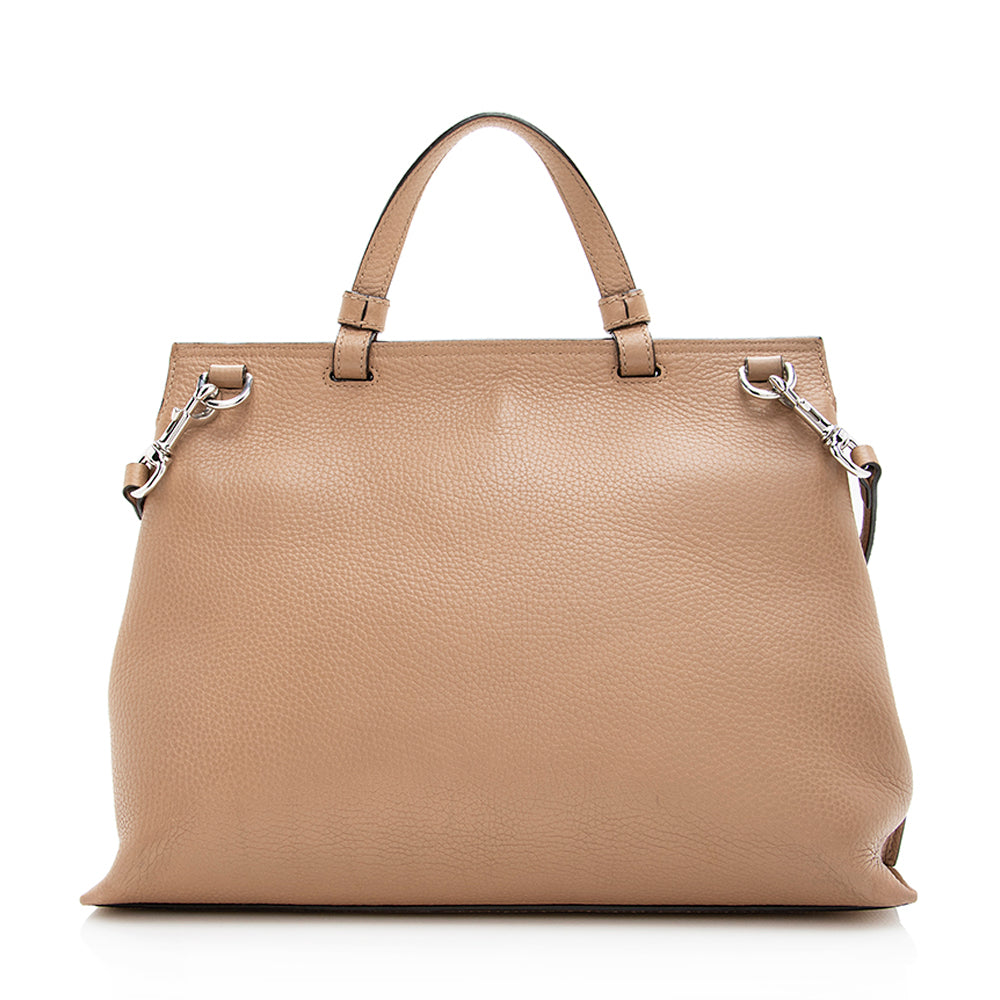 Gucci Leather Bamboo Daily Medium Satchel (SHF-19700)