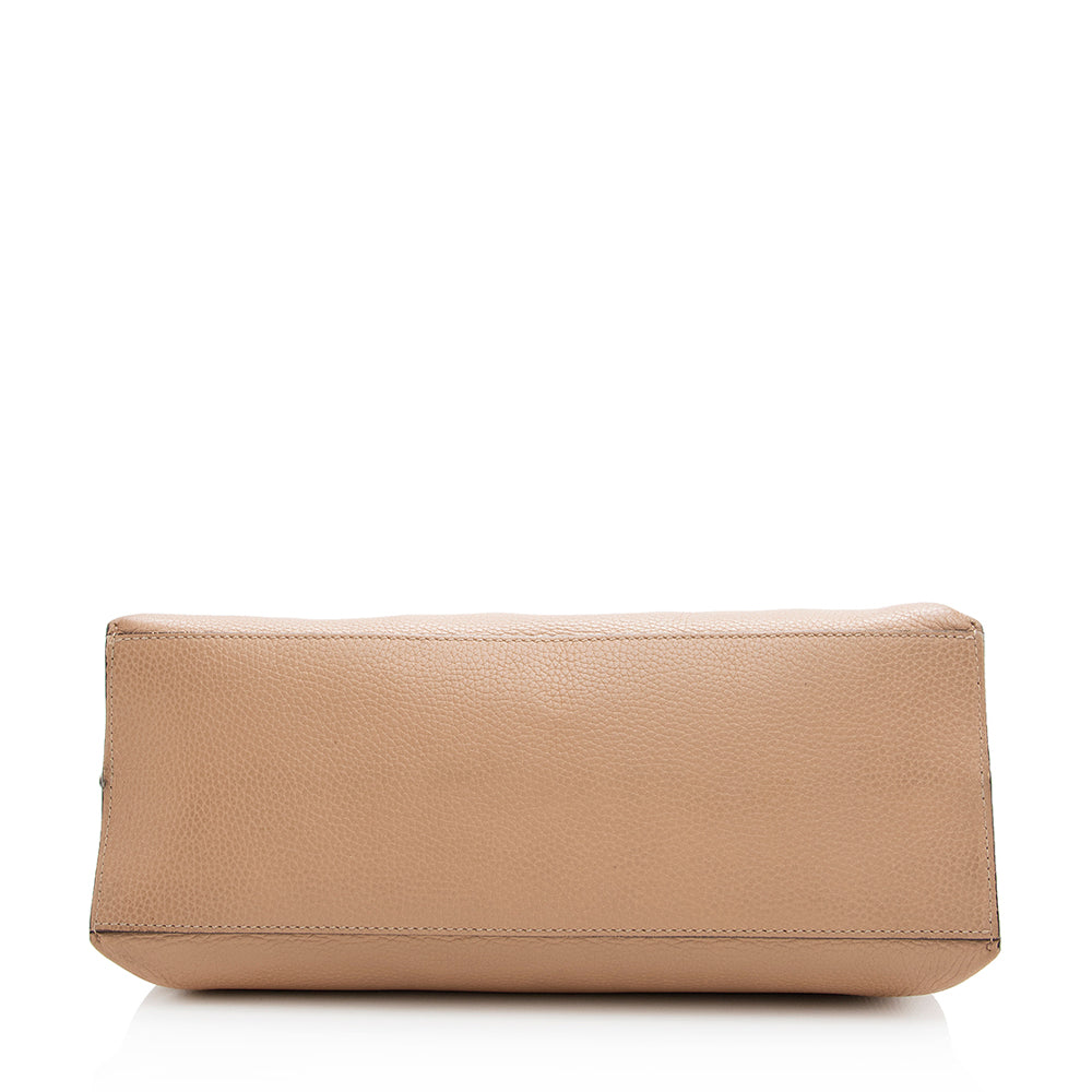 Gucci Leather Bamboo Daily Medium Satchel (SHF-19700)