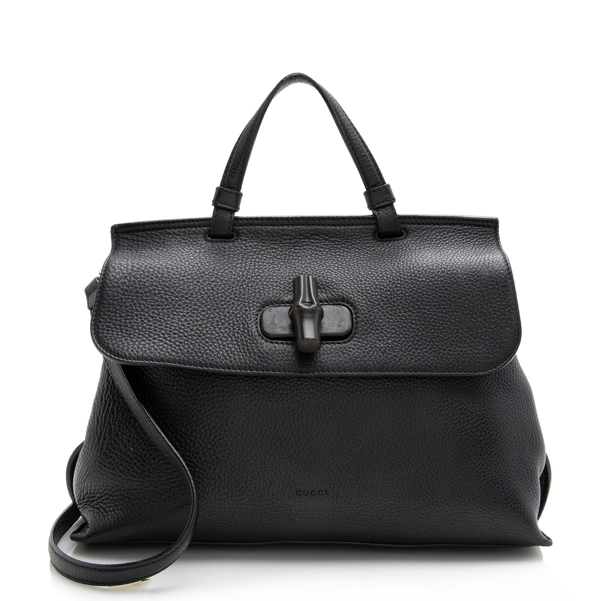 Gucci Leather Bamboo Daily Medium Satchel (SHF-22594)