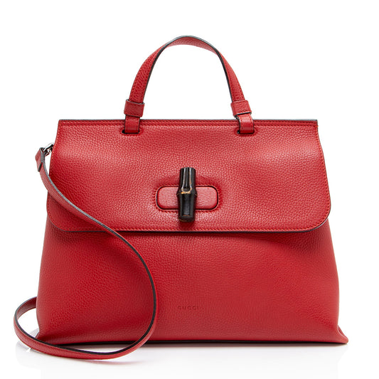 Gucci Leather Bamboo Daily Medium Top Handle