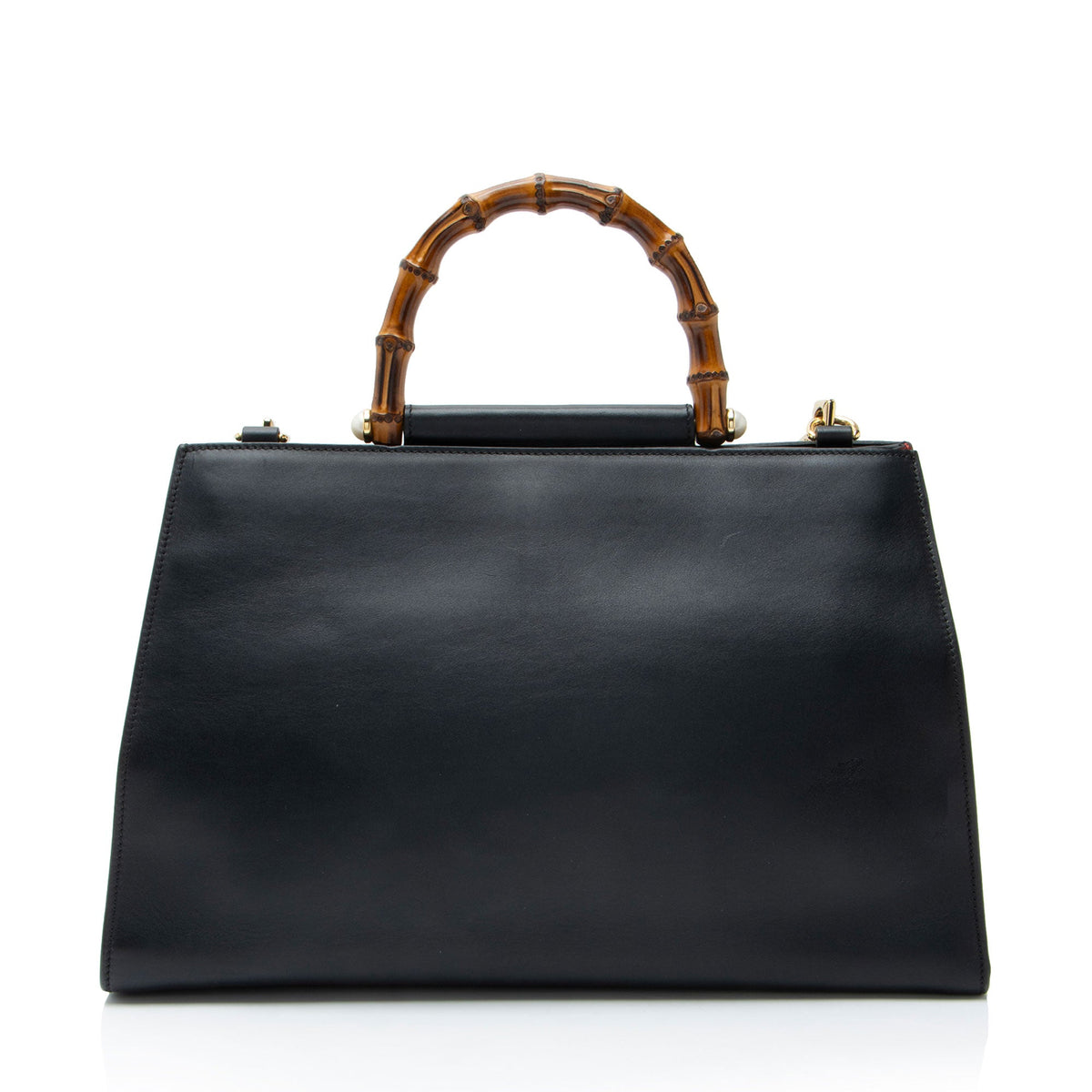Gucci Leather Bamboo Nymphaea Medium Top Handle