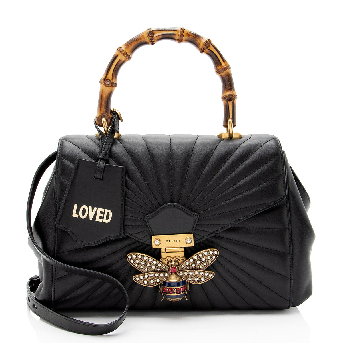 Gucci Leather Bamboo Queen Margaret Top Handle