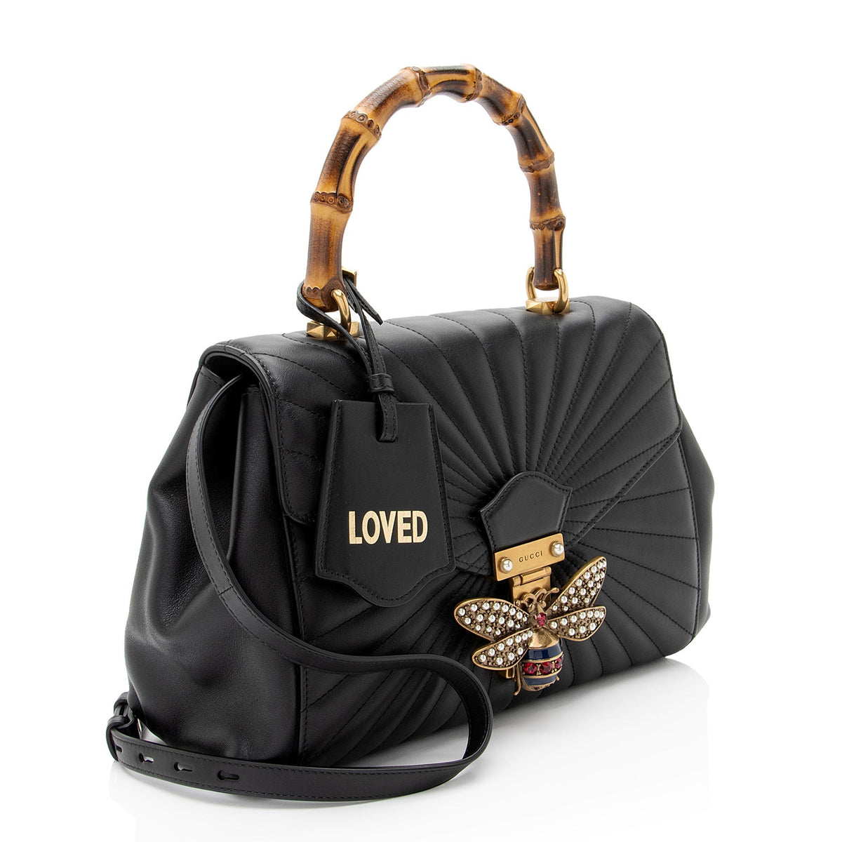 Gucci Leather Bamboo Queen Margaret Top Handle