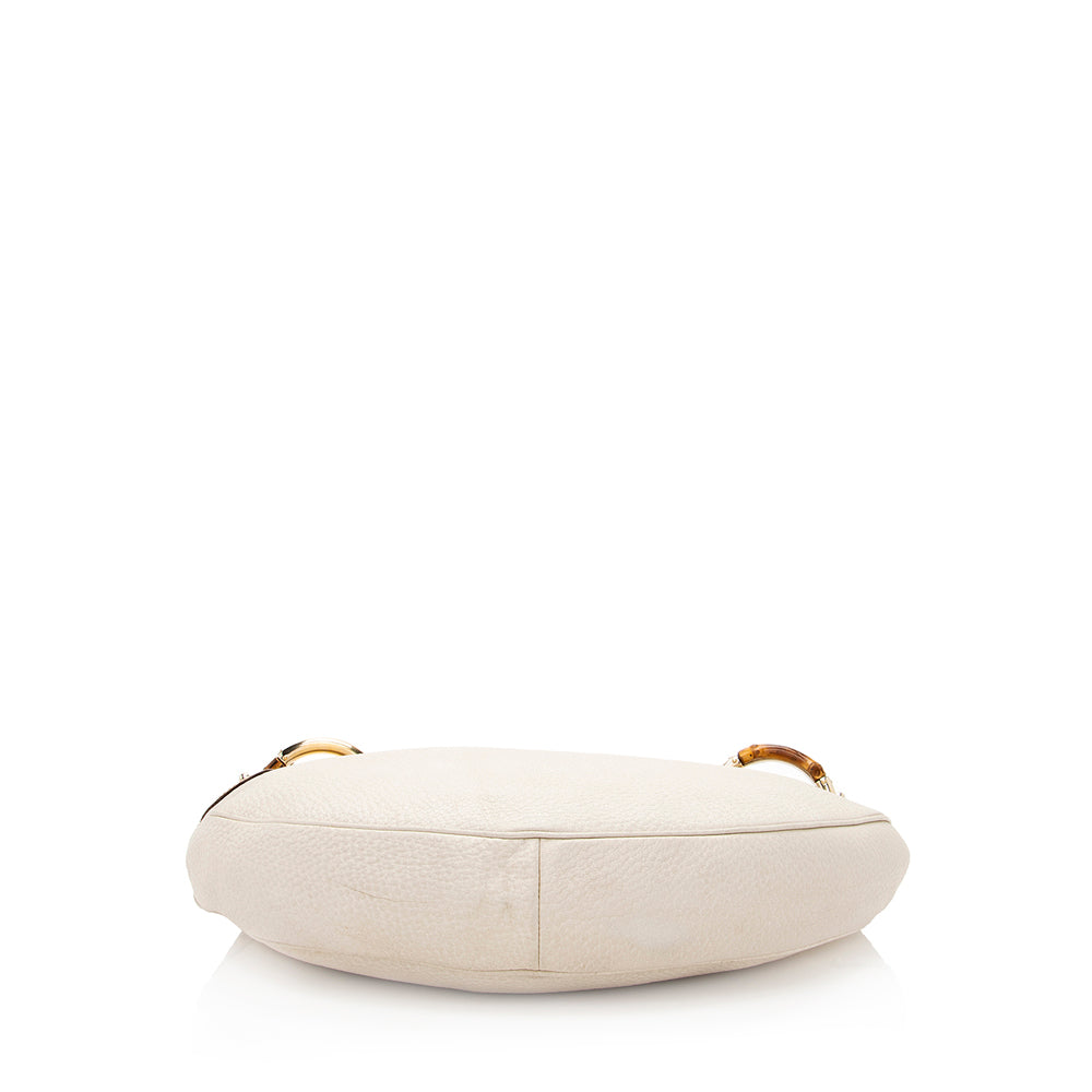 Gucci Leather Bamboo Ring Hobo (SHF-19976)