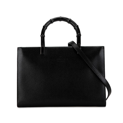 Gucci Leather Bamboo Satchel (SHG-dEOVUh)