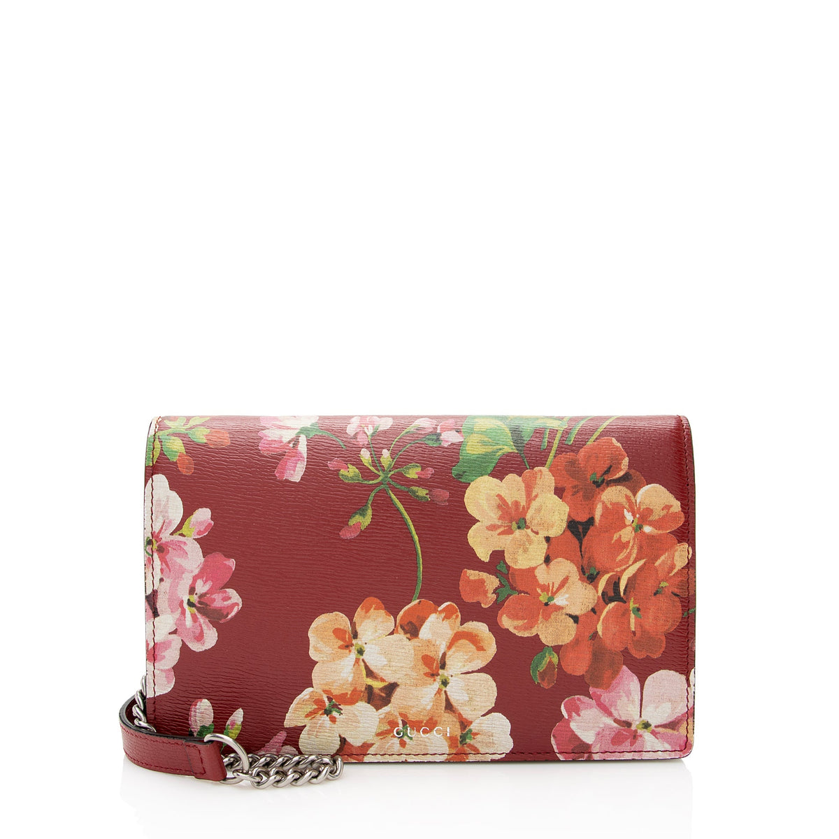 Gucci Leather Blooms Wallet on Chain Bag (SHF-22823)