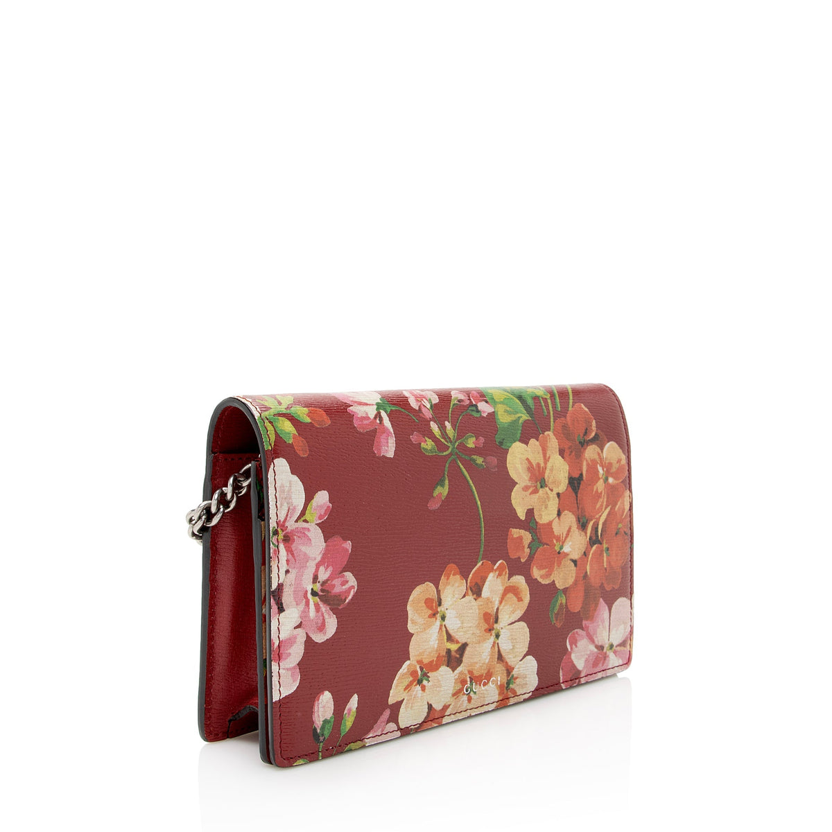 Gucci Leather Blooms Wallet on Chain Bag (SHF-22823)