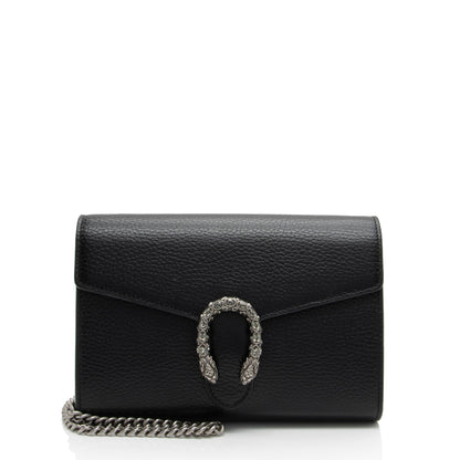 Gucci Leather Crystal Dionysus Chain Wallet (SHF-N4rGzu)