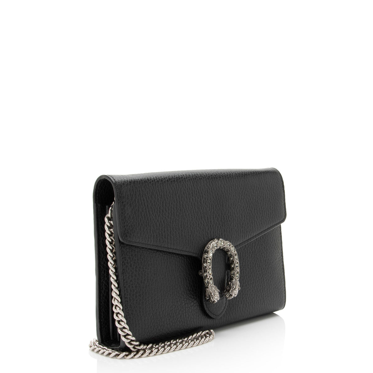 Gucci Leather Crystal Dionysus Chain Wallet