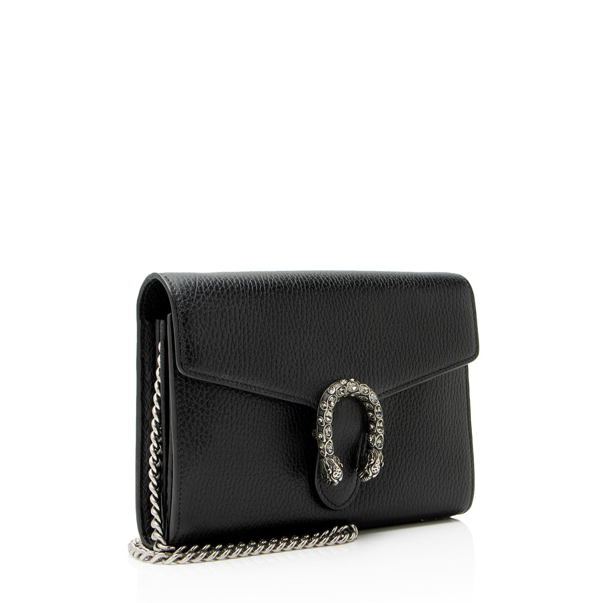 Gucci Leather Crystal Dionysus Chain Wallet