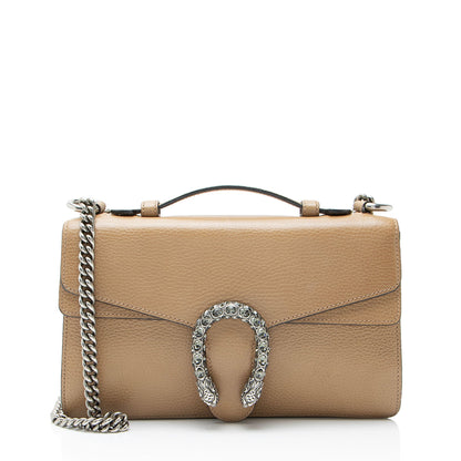 Gucci Leather Crystal Dionysus Small Top Handle