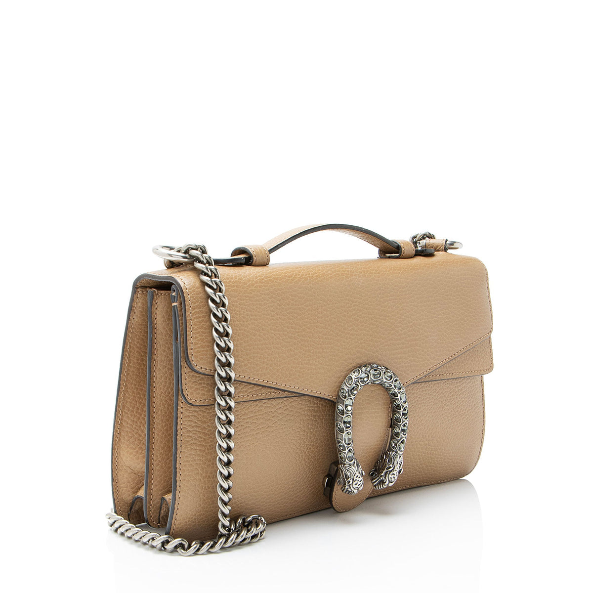 Gucci Leather Crystal Dionysus Small Top Handle