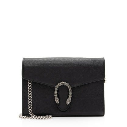 Gucci Leather Crystal Dionysus Chain Wallet (SHF-fJzaNK)