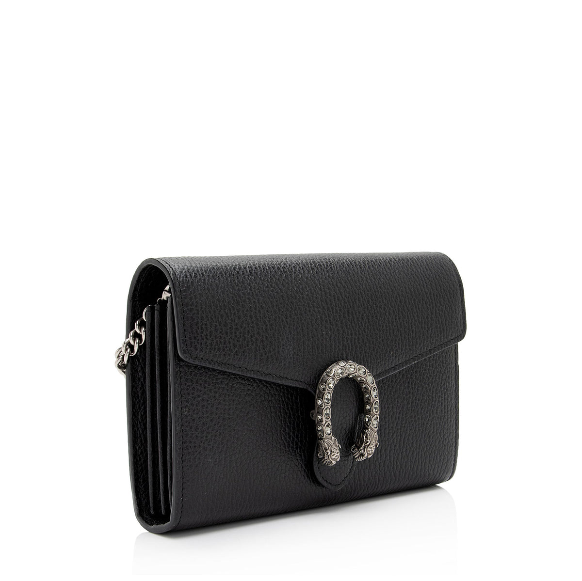 Gucci Leather Crystal Dionysus Chain Wallet (SHF-ZZjfuU)