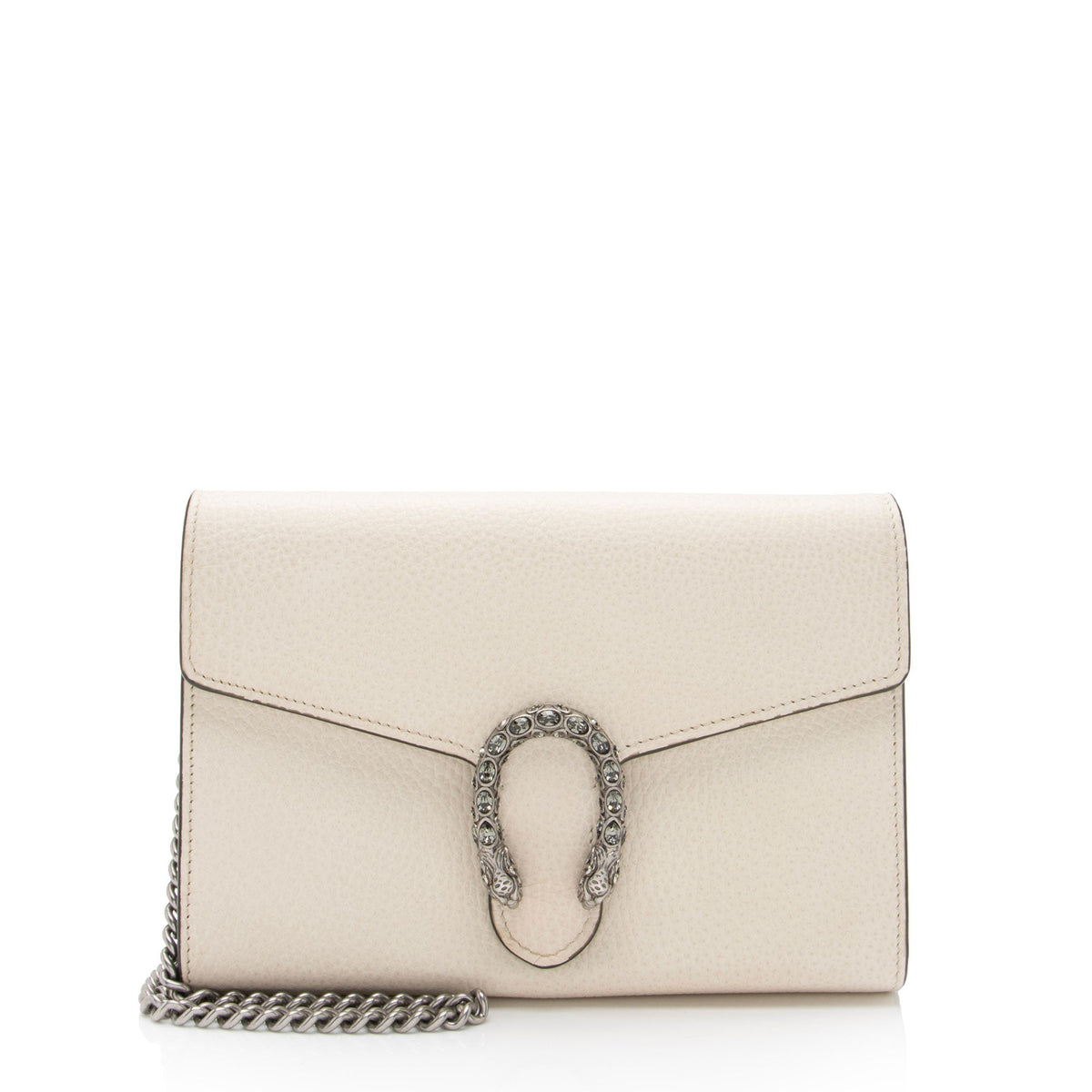 Gucci Leather Crystal Dionysus Chain Wallet (SHF-H1BZ4r)