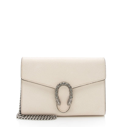 Gucci Leather Crystal Dionysus Chain Wallet (SHF-H1BZ4r)
