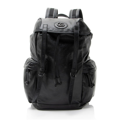 Gucci Leather Double G Backpack