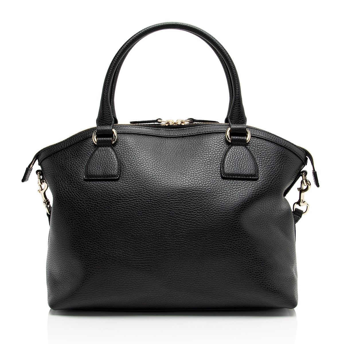 Gucci Leather GG Charm Dome Large Satchel (SHF-ijUjSb)