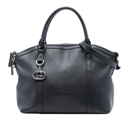 Gucci Leather GG Charm Dome Satchel