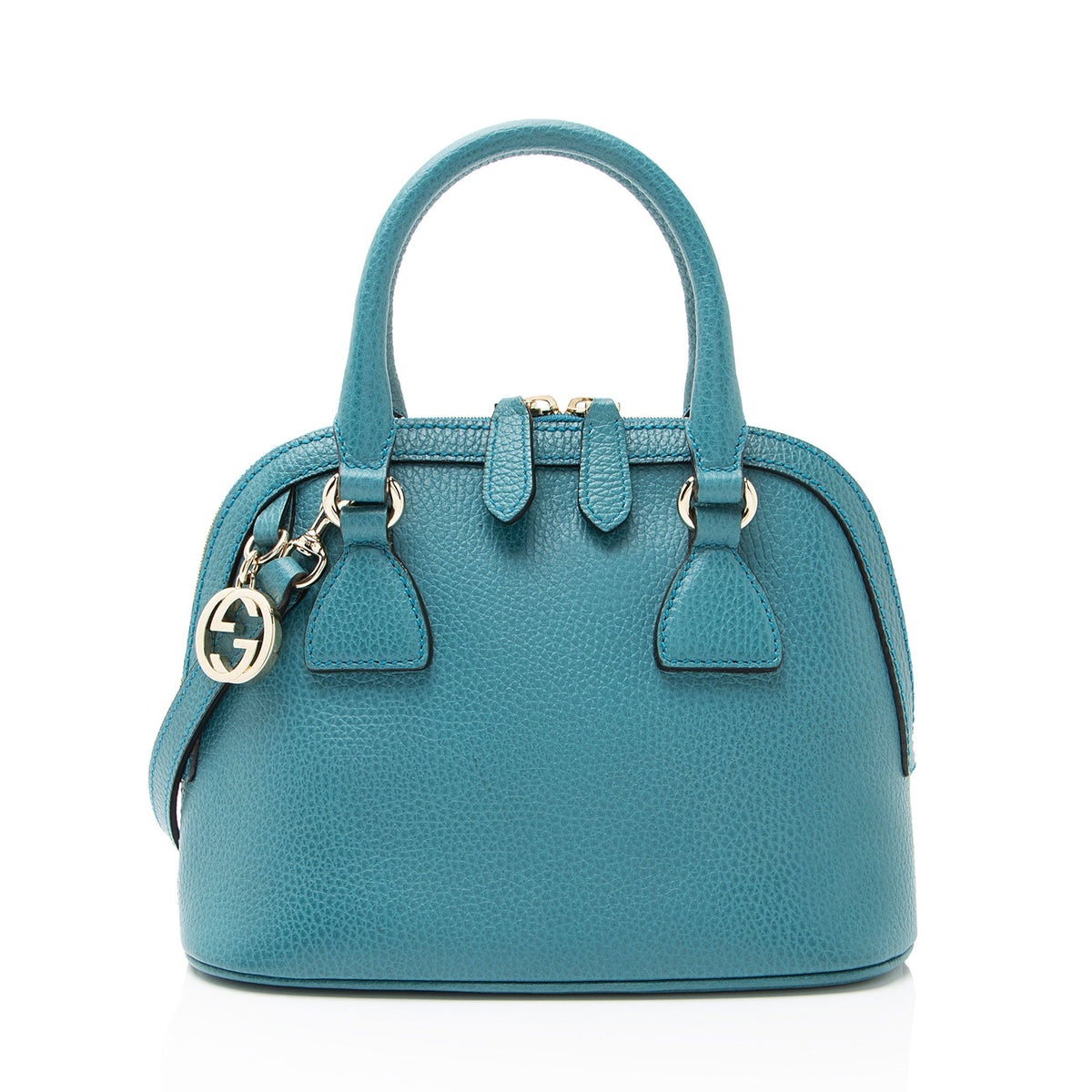 Gucci Leather GG Charm Dome Small Satchel