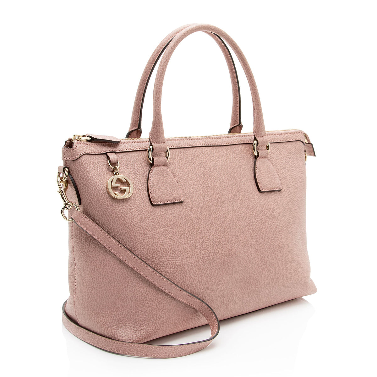 Gucci Leather GG Charm Large Satchel