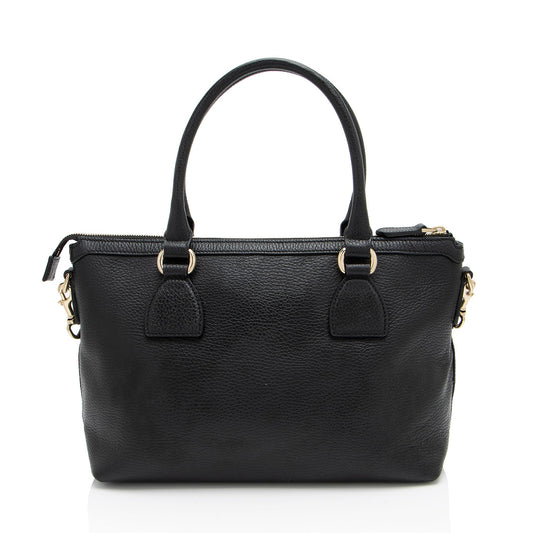Gucci Leather GG Charm Satchel