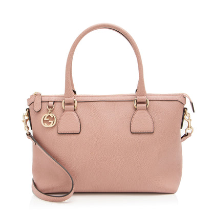 Gucci Leather GG Charm Satchel (SHF-W1Wrlv)
