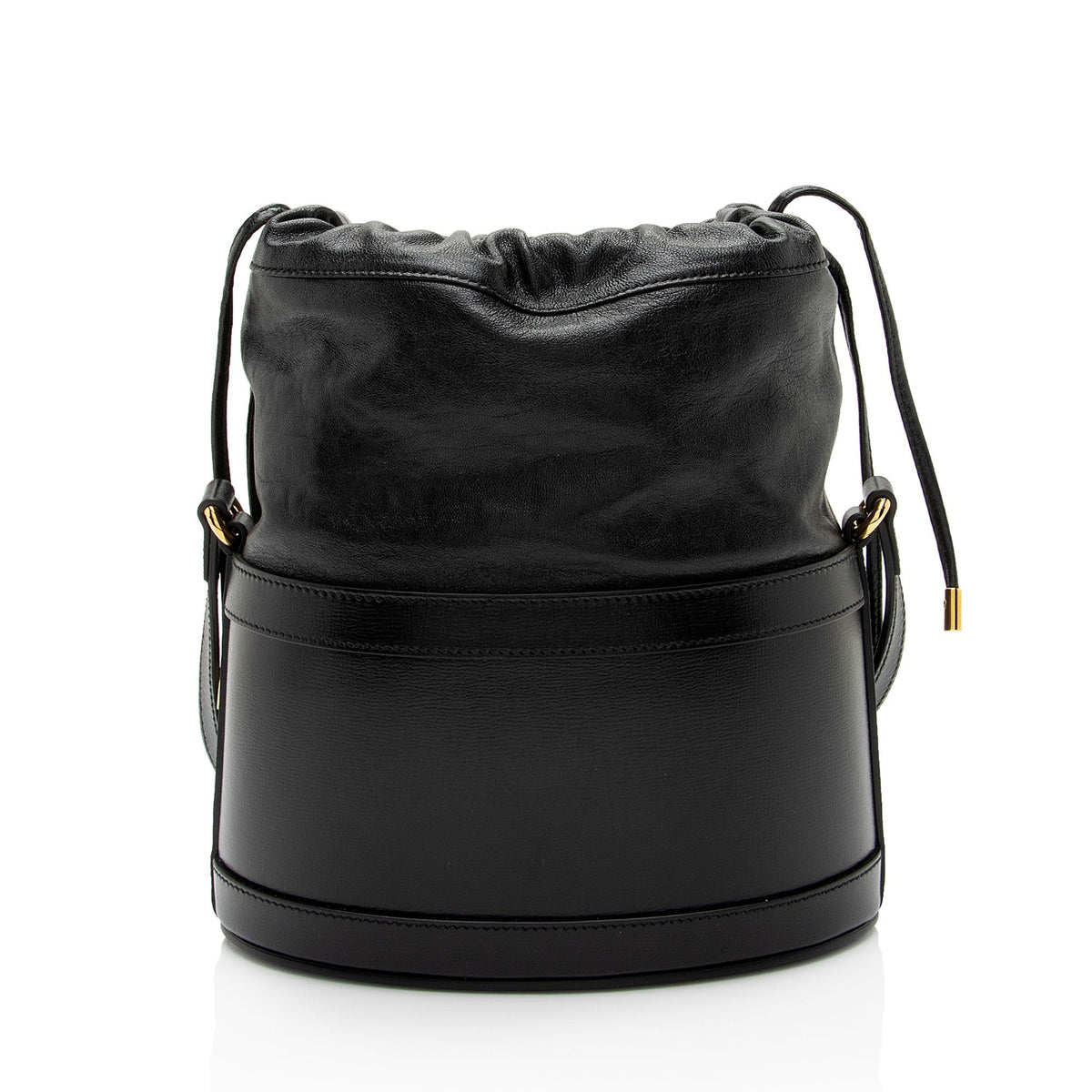 Gucci Leather Horsebit 1955 Drawstring Bucket Bag (SHF-gQJSRI)