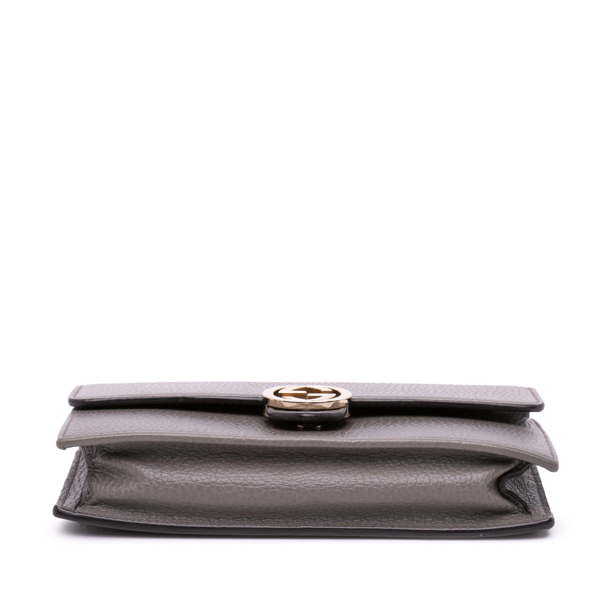 Gucci Leather Interlocking G Dollar Wallet on Chain
