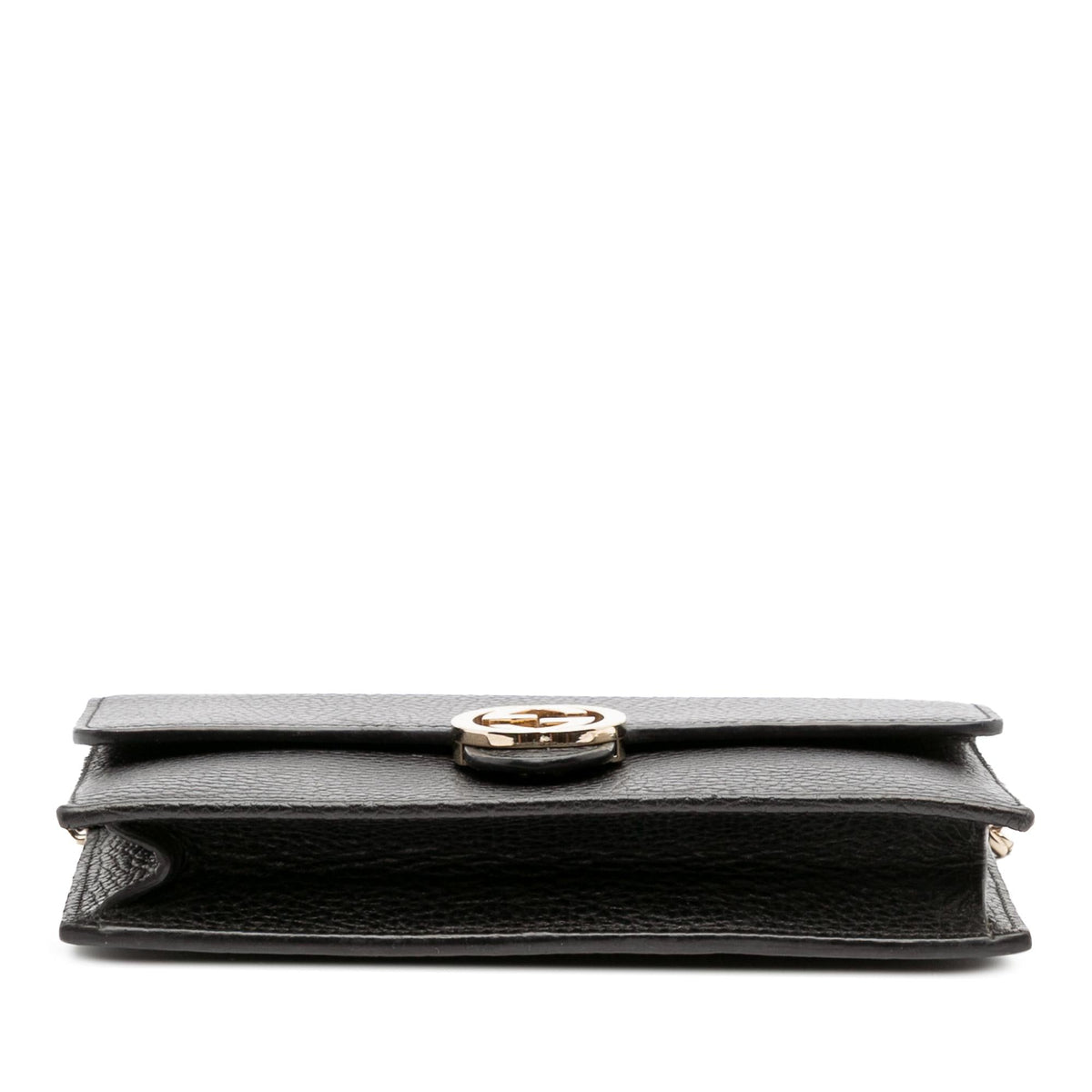 Gucci Leather Interlocking G Dollar Wallet on Chain