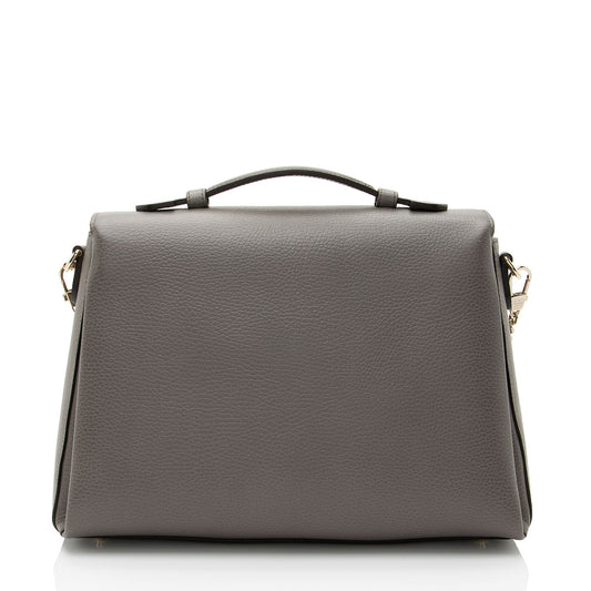 Gucci Leather Interlocking G Medium Top Handle
