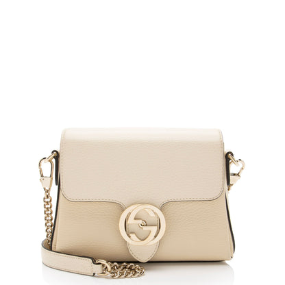 Gucci Leather Interlocking G Small Crossbody