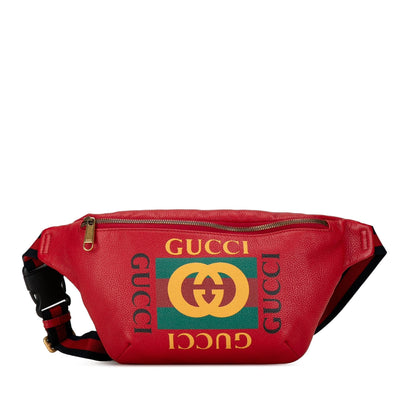 Gucci Leather Logo Belt Bag (SHG-sHPARA)