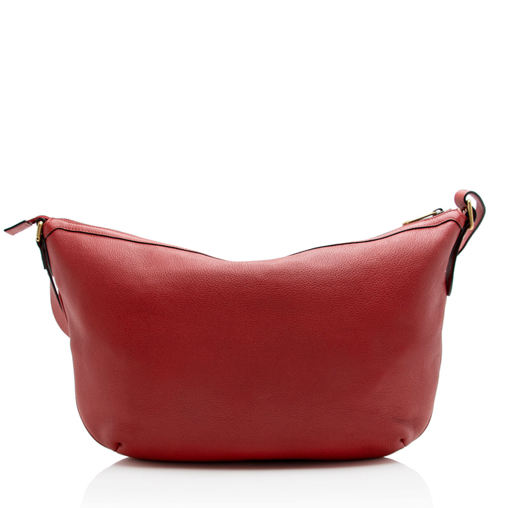 Gucci Leather Logo Half Moon Messenger Bag (SHF-21798)