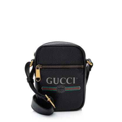 Gucci Leather Logo Mini Messenger Bag (SHF-P3Milm)